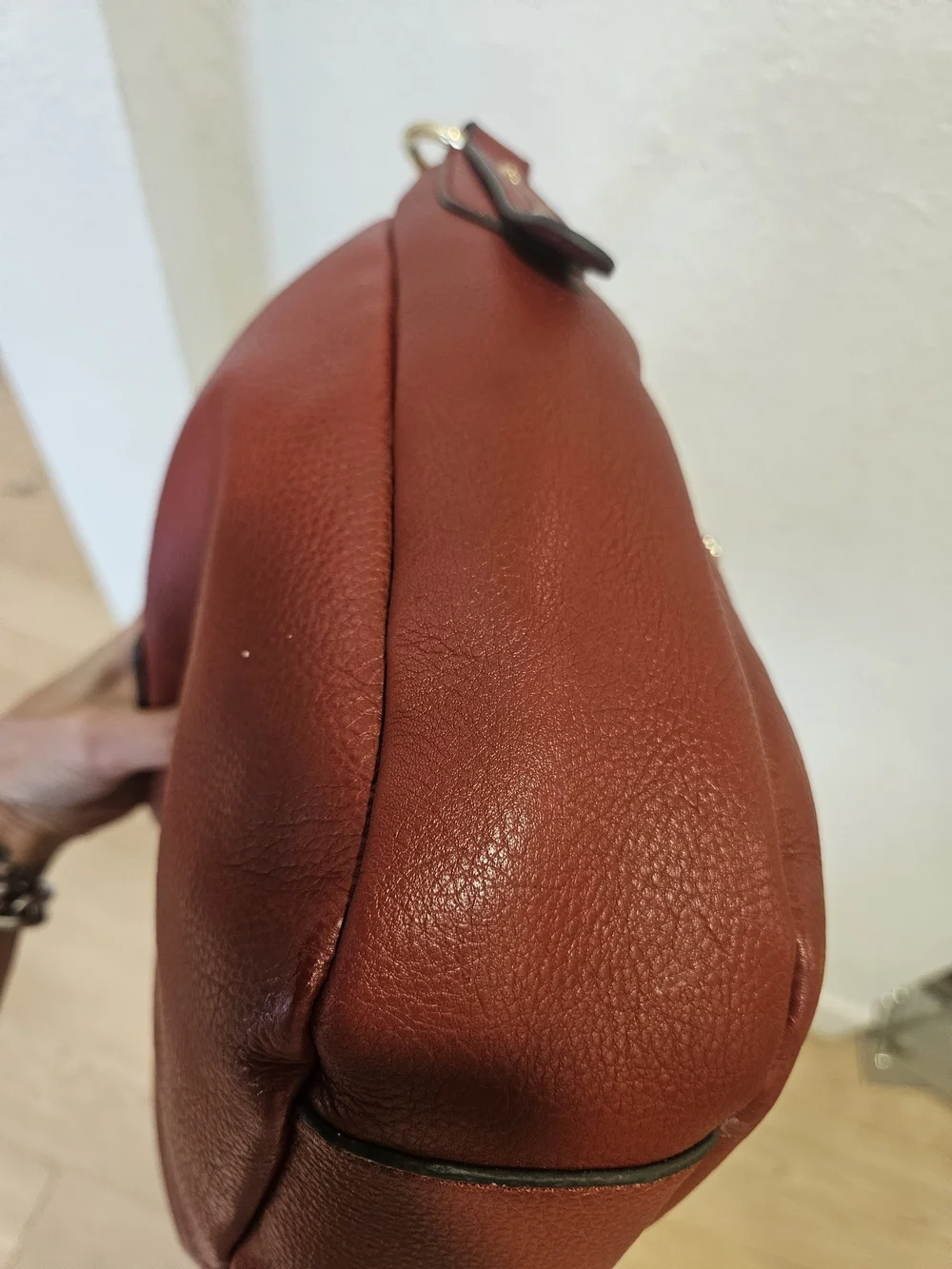 Franco Sarto Red Leather Hobo Shoulder Bag